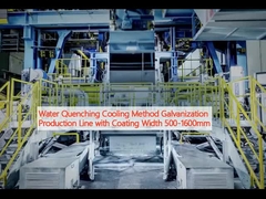 জল quenching শীতল পদ্ধতি লেপ প্রস্থ 500-1600mm সঙ্গে Galvanization উত্পাদন লাইন